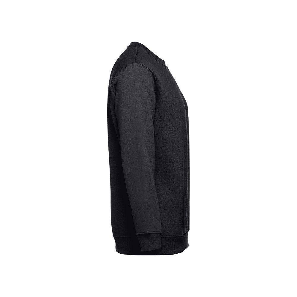 THC DELTA II promotional sweatshirt in black (detail view) with custom logo branding