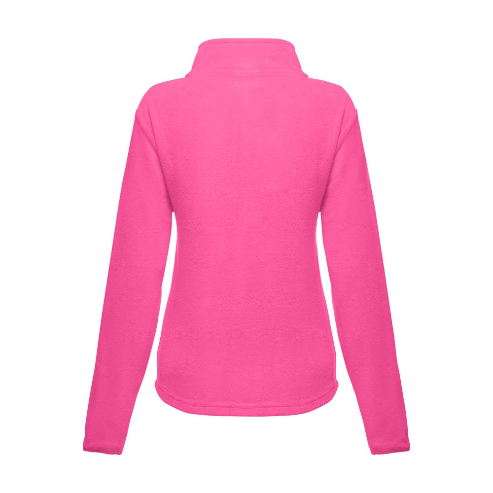 THC HELSINKI WOMEN II promotional jacket in pink (detail view) with custom logo branding