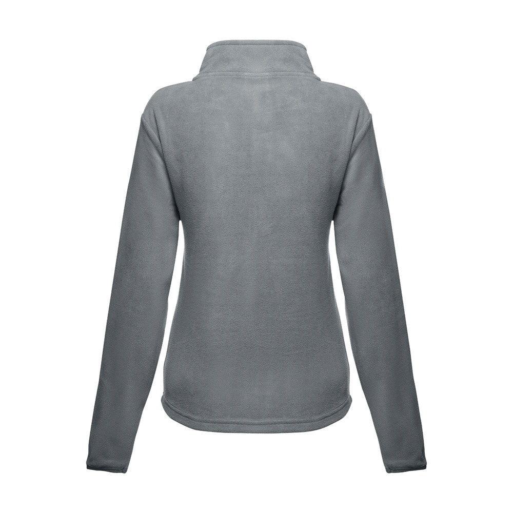 THC HELSINKI WOMEN II promotional jacket in grey (detail view) with custom logo branding