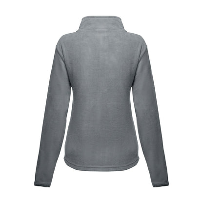 THC HELSINKI WOMEN II promotional jacket in grey (detail view) with custom logo branding