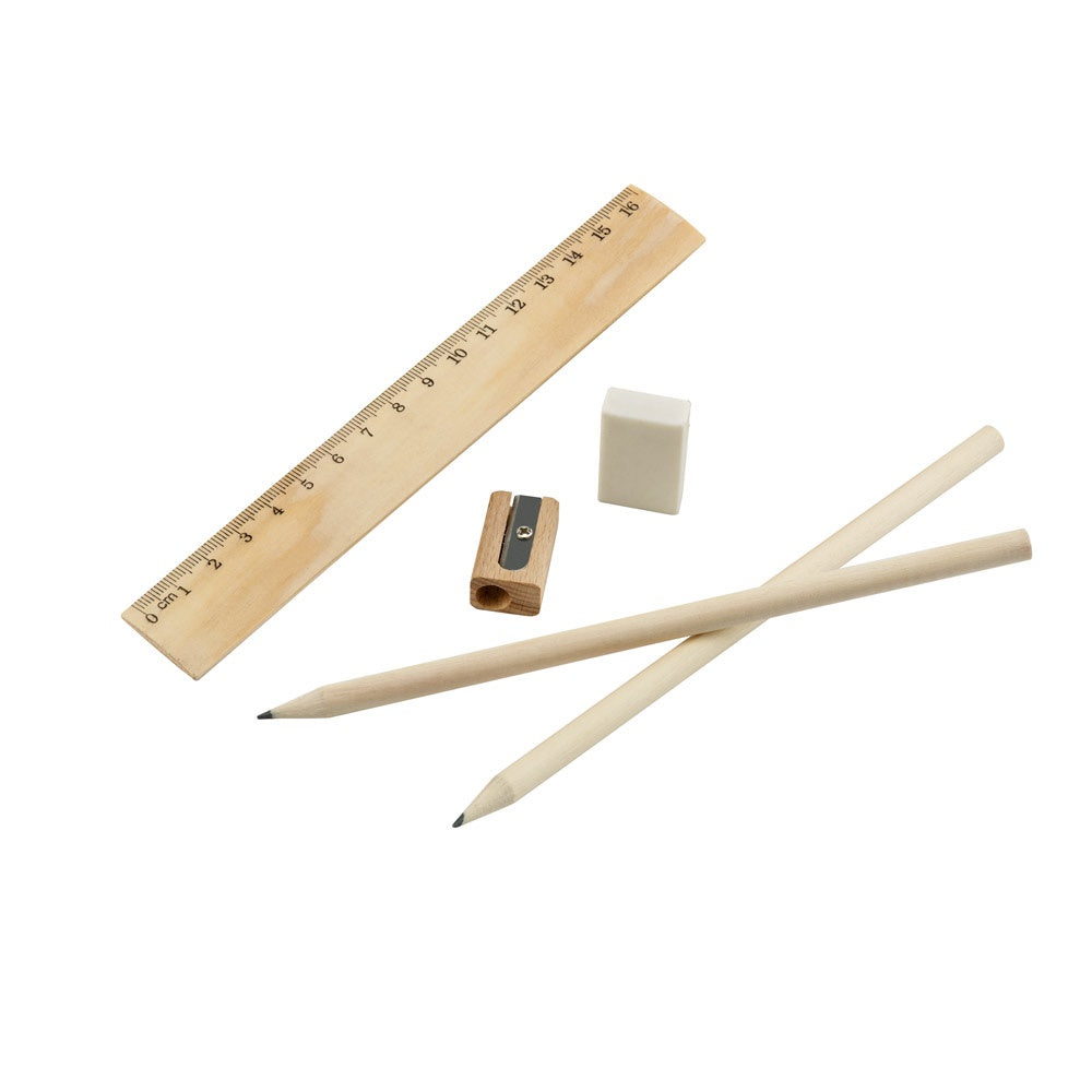 POCKETY promotional writing set in natural (detail view) with custom logo branding