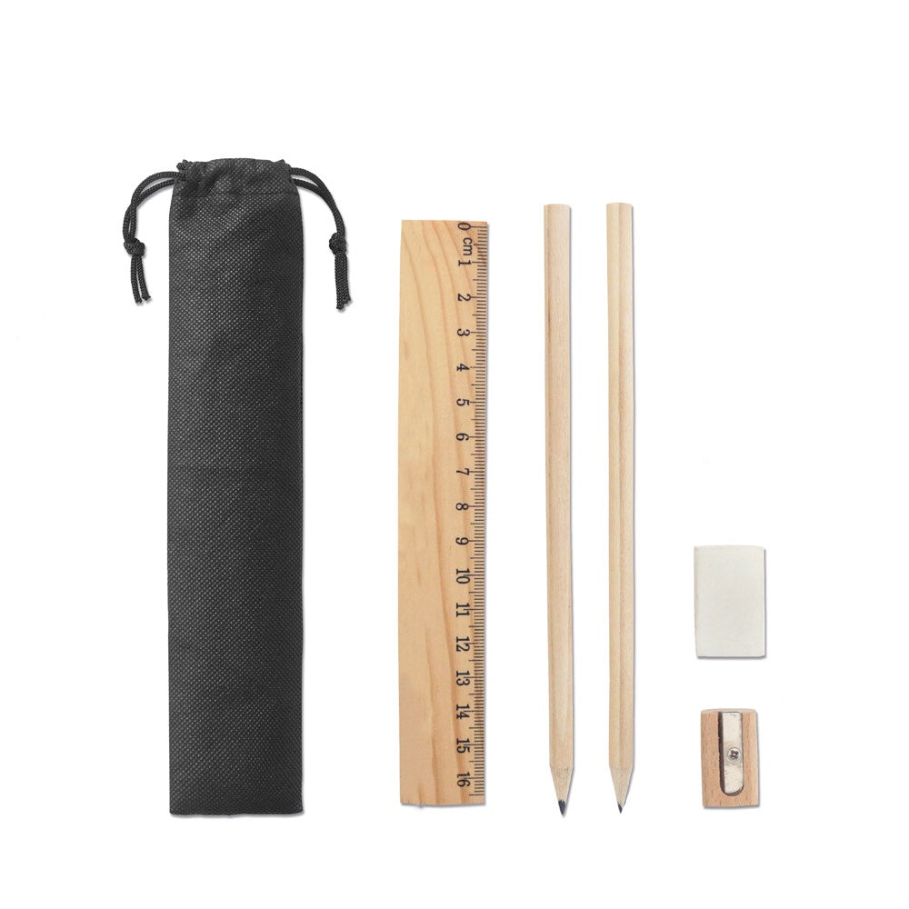 POCKETY promotional writing set in natural with custom logo branding