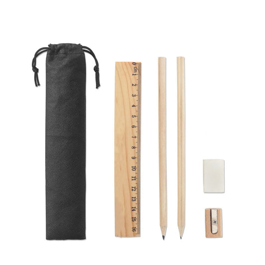 POCKETY promotional writing set (complete set view) with custom logo branding