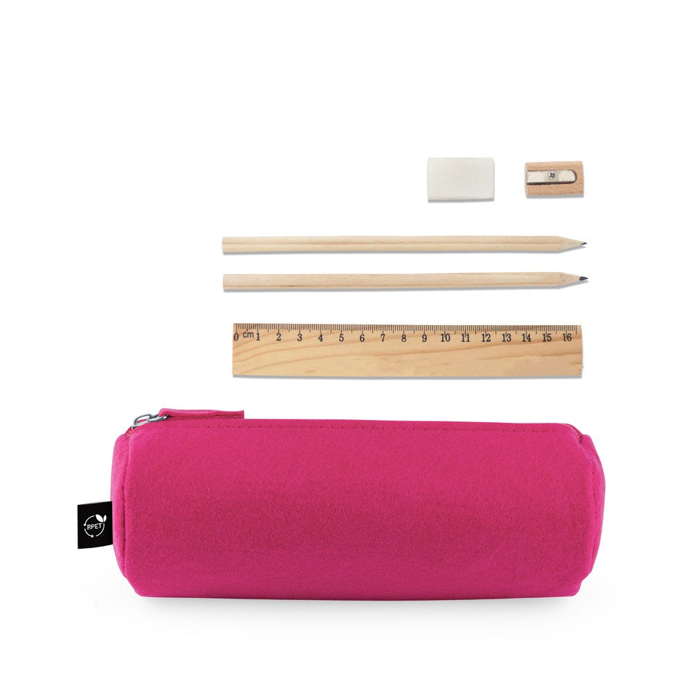 NOMAD promotional writing set in pink with custom logo branding