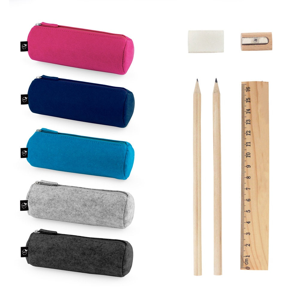NOMAD promotional writing set (complete set view) with custom logo branding