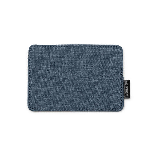 Stamina TIMBER RPET recycled polyester RFID card holder in heather denim - promotional merchandise printed with your company