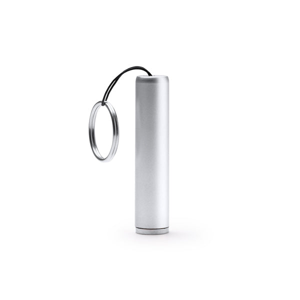 Stamina ZADAR Flashlight keychain in silver - promotional merchandise printed with your company logo