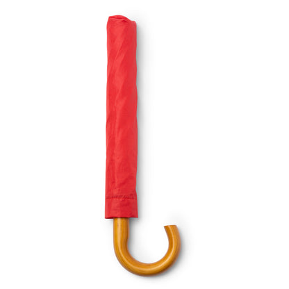 Stamina KODIAK RPET and wood umbrella in red - promotional merchandise printed with your company logo