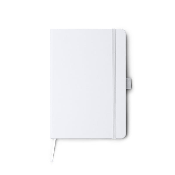 Stamina MARION Recycled PU notebook A5 in white - promotional merchandise printed with your company logo