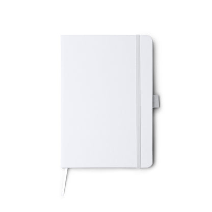 Stamina MARION Recycled PU notebook A5 in white - promotional merchandise printed with your company logo