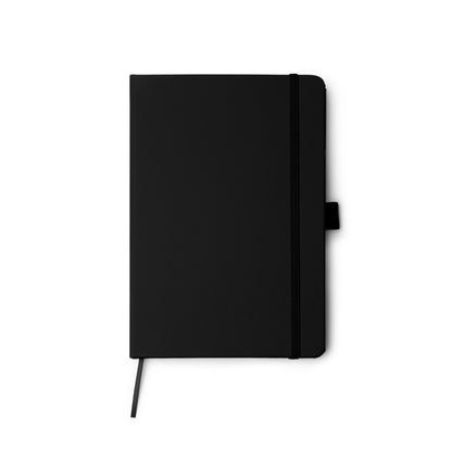Stamina MARION Recycled PU notebook A5 in black - promotional merchandise printed with your company logo