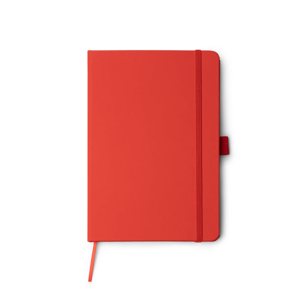 Stamina MARION Recycled PU notebook A5 in red - promotional merchandise printed with your company logo