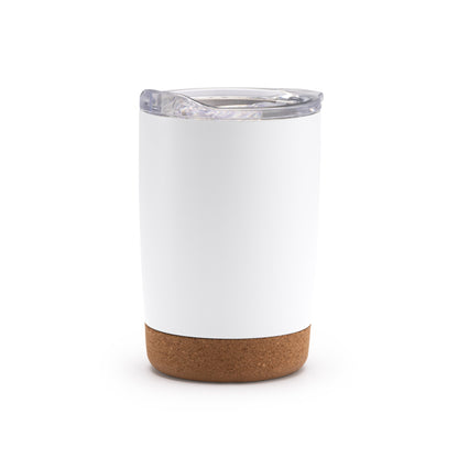 Stamina KILVEX Recycled stainless steel cup 380 ml in white - promotional merchandise printed with your company logo