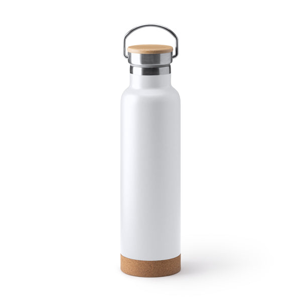 Stamina VADER Recycled stainless steel thermal bottle in white - promotional merchandise printed with your company logo