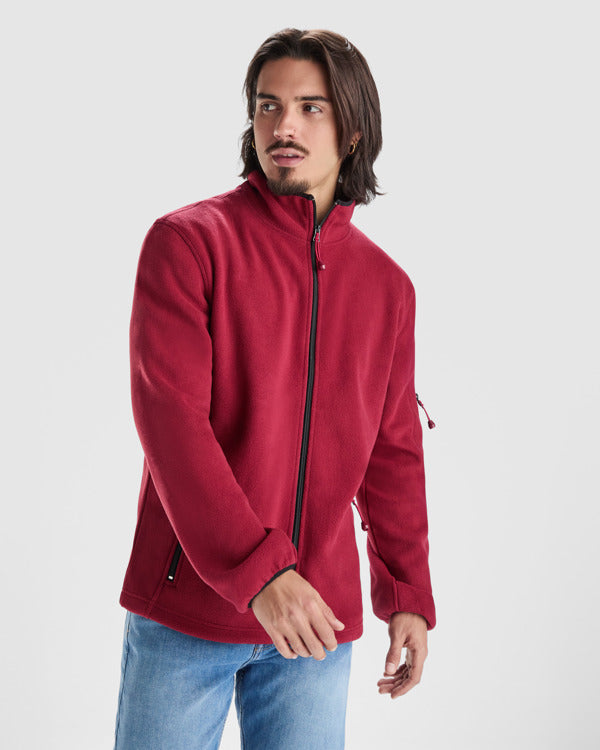 ROLY LUCIANE Men's fleece jacket in black - promotional clothing printed with your company logo