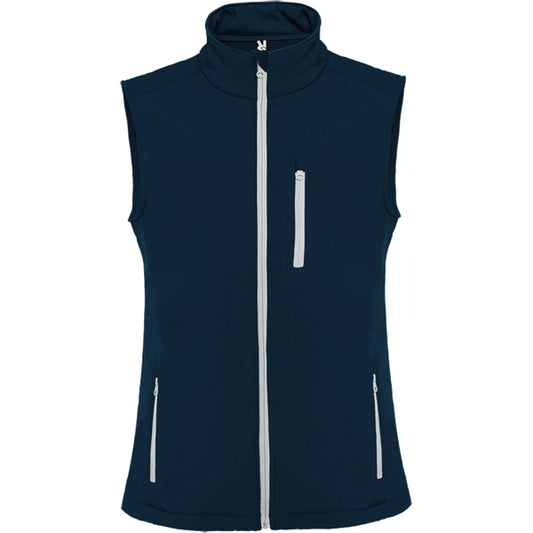 ROLY NEVADA Men's softshell vest in navy blue - promotional clothing printed with your company logo