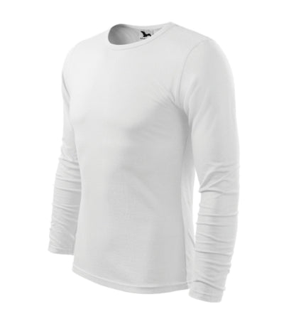 MALFINI FIT-T LS Men's T-shirt in white - promotional clothing printed with your company logo