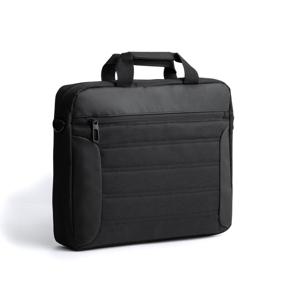 Stamina TARBEK PU leather document holder in black - promotional merchandise printed with your company logo