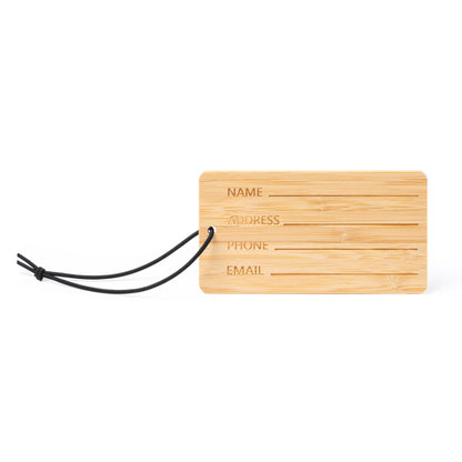 KABORE - Bamboo suitcase tag