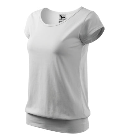 MALFINI CITY Women's T-shirt in white - promotional clothing printed with your company logo