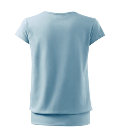 MALFINI CITY Women's T-shirt in sky blue - promotional clothing printed with your company logo