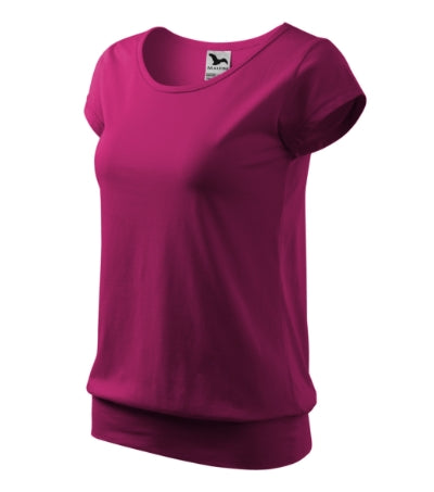 MALFINI CITY Women's T-shirt in fuchsia red - promotional clothing printed with your company logo