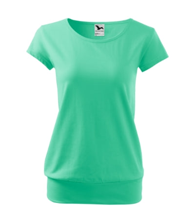 MALFINI CITY Women's T-shirt in mint - promotional clothing printed with your company logo