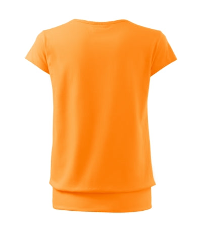 MALFINI CITY Women's T-shirt in tangerine orange - promotional clothing printed with your company logo