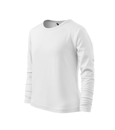 MALFINI FIT-T LS Kids' T-shirt in white - promotional clothing printed with your company logo