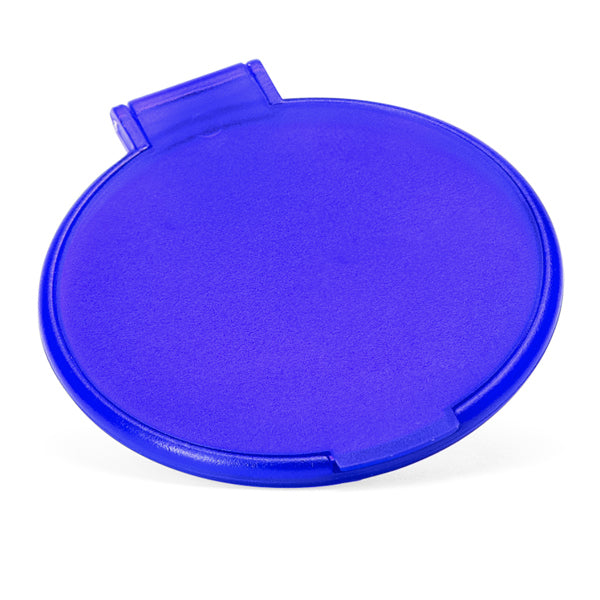 Stamina GLAZE Plastic compact mirror in royal blue - promotional merchandise printed with your company logo