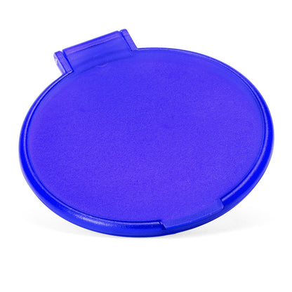 Stamina GLAZE Plastic compact mirror in royal blue - promotional merchandise printed with your company logo