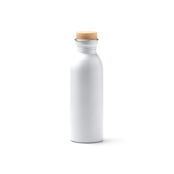 Stamina LEVU Recycled stainless steel bottle 650 ml in white - promotional merchandise printed with your company logo