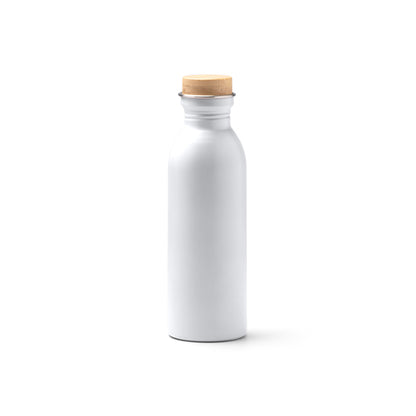 Stamina LEVU Recycled stainless steel bottle 650 ml in white - promotional merchandise printed with your company logo