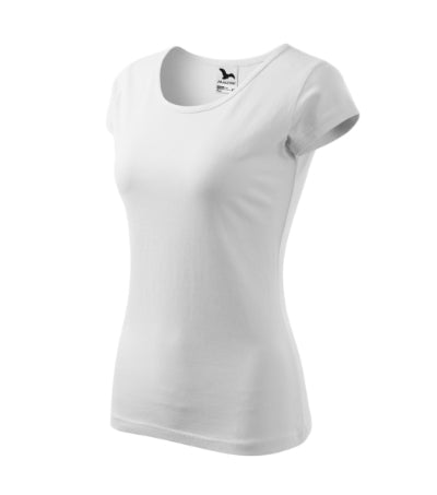 MALFINI PURE Women's T-shirt in white - promotional clothing printed with your company logo