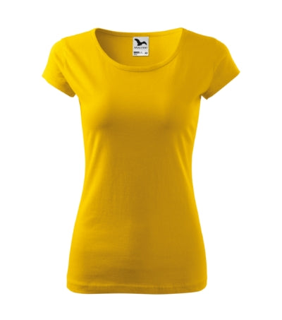 MALFINI PURE Women's T-shirt in yellow - promotional clothing printed with your company logo