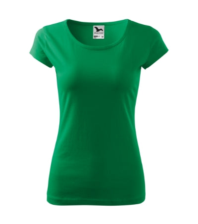 MALFINI PURE Women's T-shirt in kelly green - promotional clothing printed with your company logo
