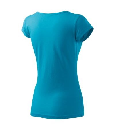 MALFINI PURE Women's T-shirt in blue atoll - promotional clothing printed with your company logo