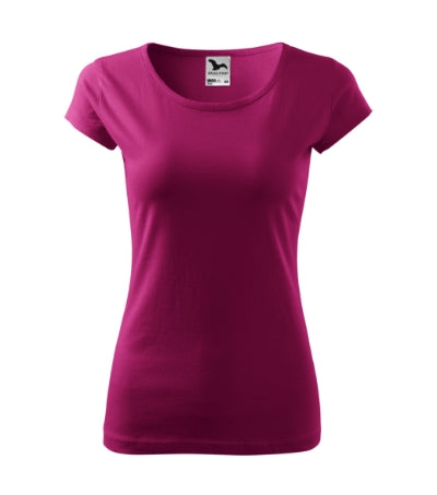 MALFINI PURE Women's T-shirt in fuchsia red - promotional clothing printed with your company logo