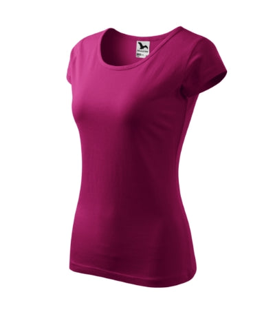 MALFINI PURE Women's T-shirt in fuchsia red - promotional clothing printed with your company logo