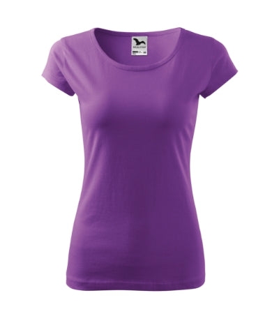MALFINI PURE Women's T-shirt in purple - promotional clothing printed with your company logo