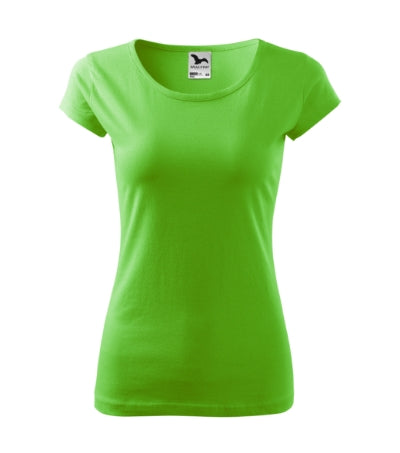 MALFINI PURE Women's T-shirt in apple green - promotional clothing printed with your company logo