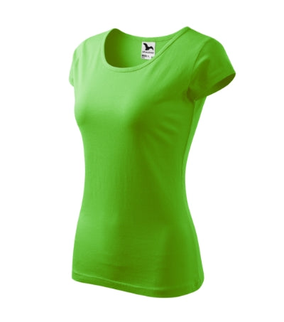 MALFINI PURE Women's T-shirt in apple green - promotional clothing printed with your company logo