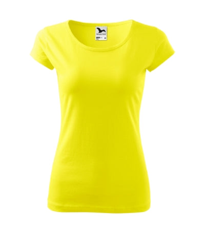 MALFINI PURE Women's T-shirt in lemon - promotional clothing printed with your company logo