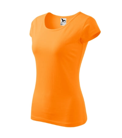 MALFINI PURE Women's T-shirt in tangerine orange - promotional clothing printed with your company logo