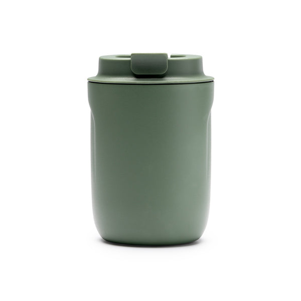 Stamina TANIK Double-walled stainless steel thermal cup in sage green - promotional merchandise printed with your company