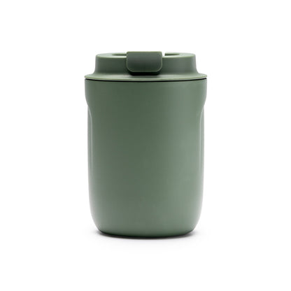 Stamina TANIK Double-walled stainless steel thermal cup in sage green - promotional merchandise printed with your company
