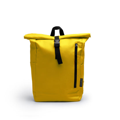 Stamina DRONTE Recycled RPET polyester backpack in yellow - promotional merchandise printed with your company logo