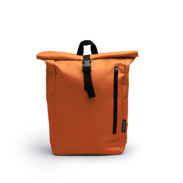 Stamina DRONTE Recycled RPET polyester backpack in orange - promotional merchandise printed with your company logo