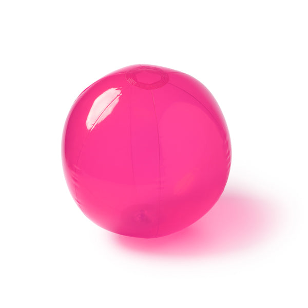 Stamina KIPAR Translucent PVC beach ball in fuchsia - promotional merchandise printed with your company logo