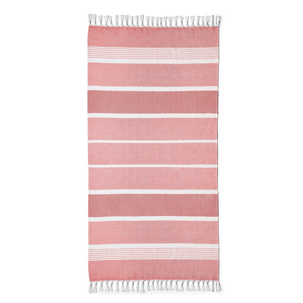 Stamina WARTON Sarong with terry towel in cotton (340 gsm) in red - promotional merchandise printed with your company logo
